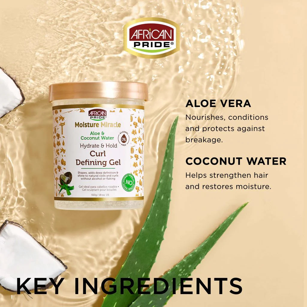 Gelée Activateur Boucles 510g - AFRICAN PRIDE MOISTURE MIRACLE