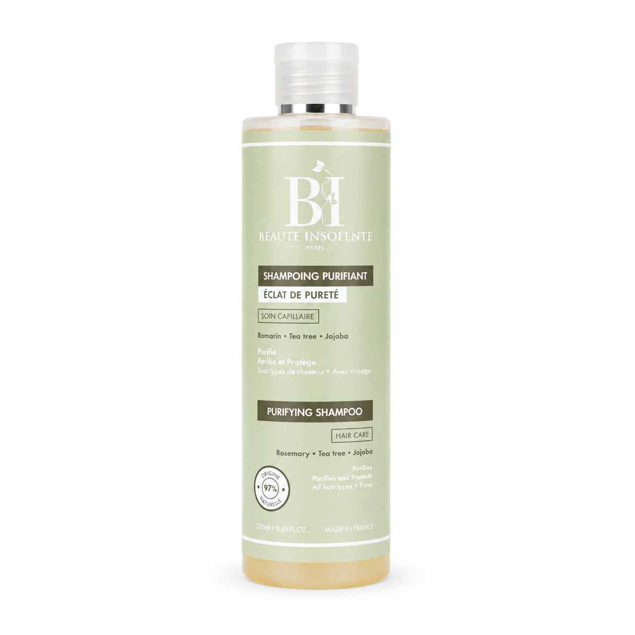 Shampoing Purifiant Romarin & Thé Vert 250ml - BEAUTE INSOLENTE