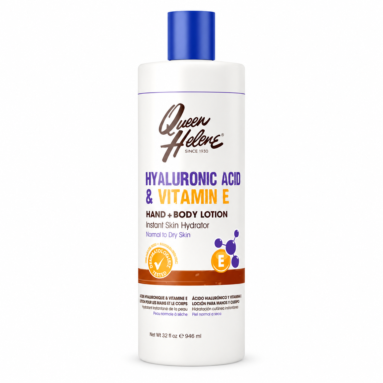 Lait Corporelle Body Lotion Hyaluronic Acid & Vitamin E 946ml - QUEEN HELENE