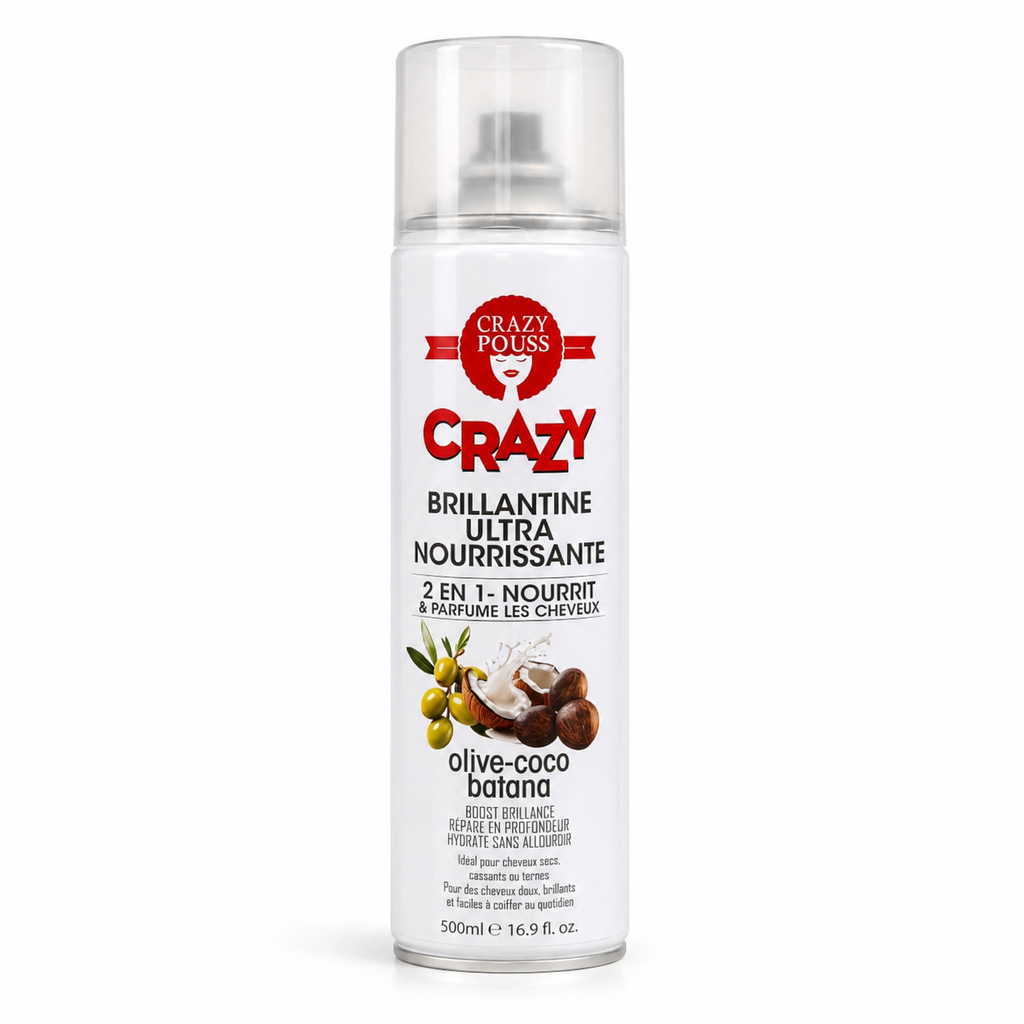 Brillantine Ultra Nourrissante Olive Coco Batana 500ml - CRAZY POUSS