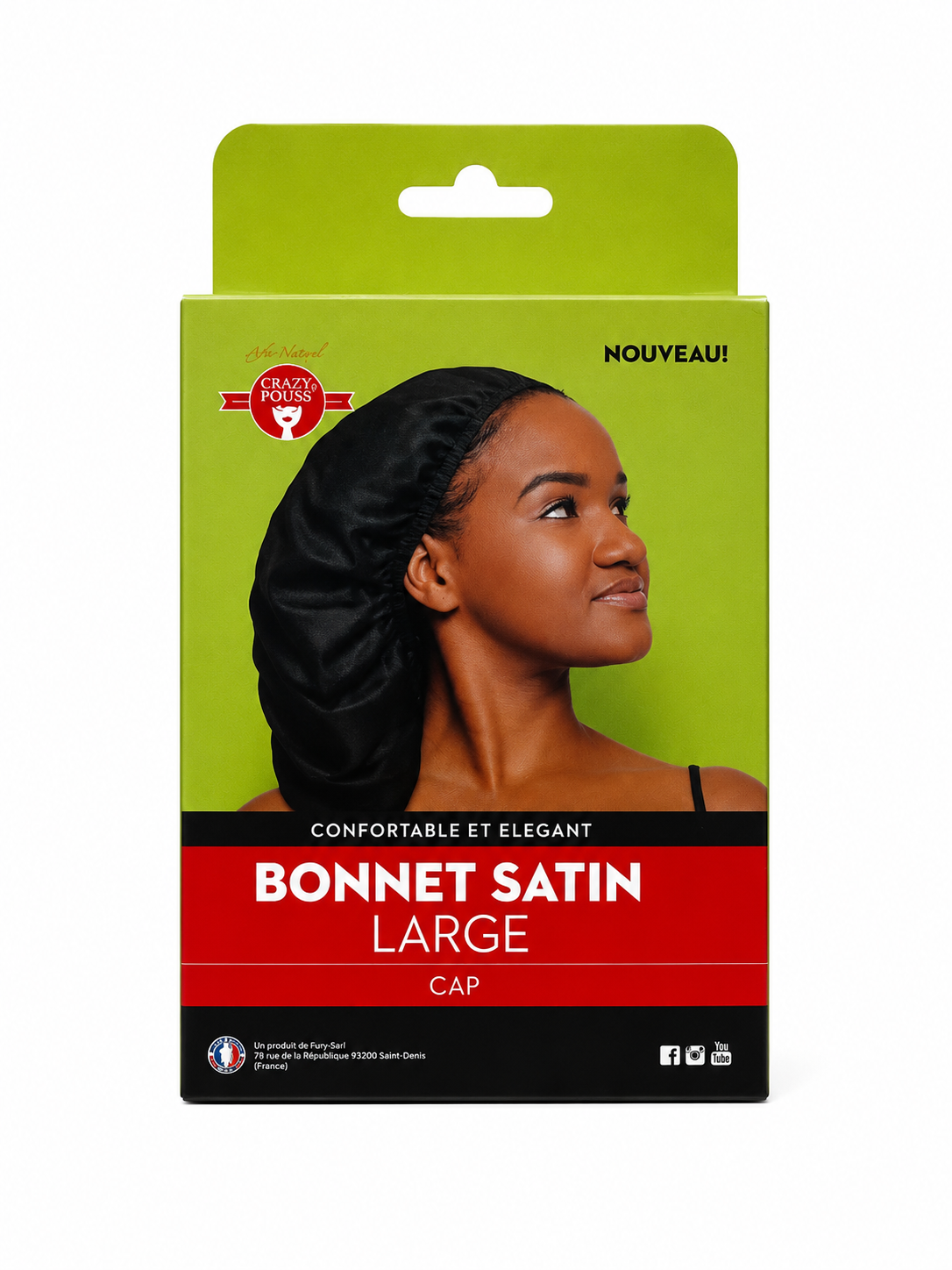 Bonnet Satin LARGE - CRAZY POUSS