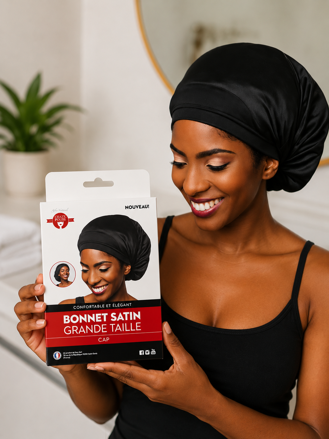 Bonnet Satin Grande Taille - CRAZY POUSS