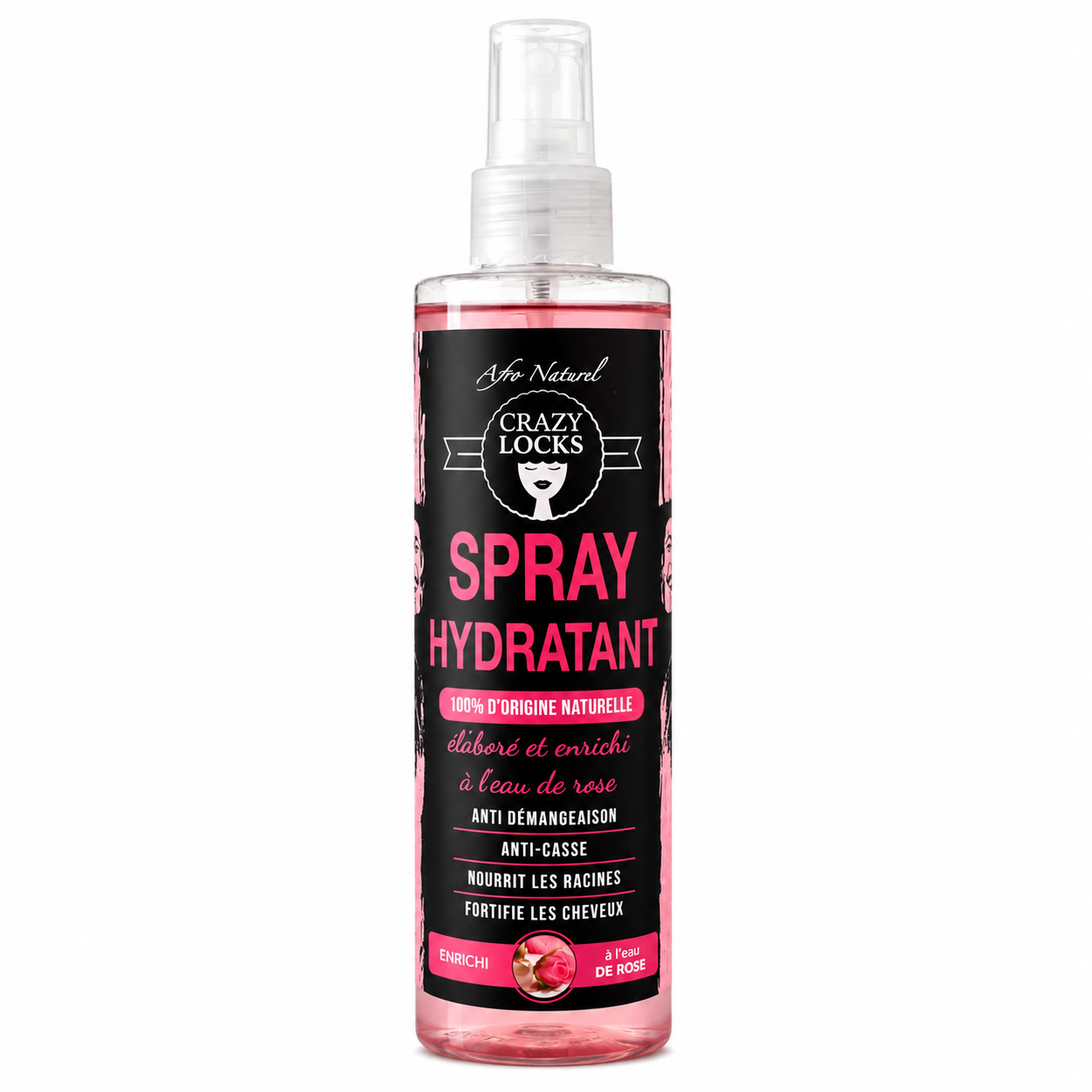 Spray Hydratant Locks Eau de Rose 250ml - CRAZY POUSS