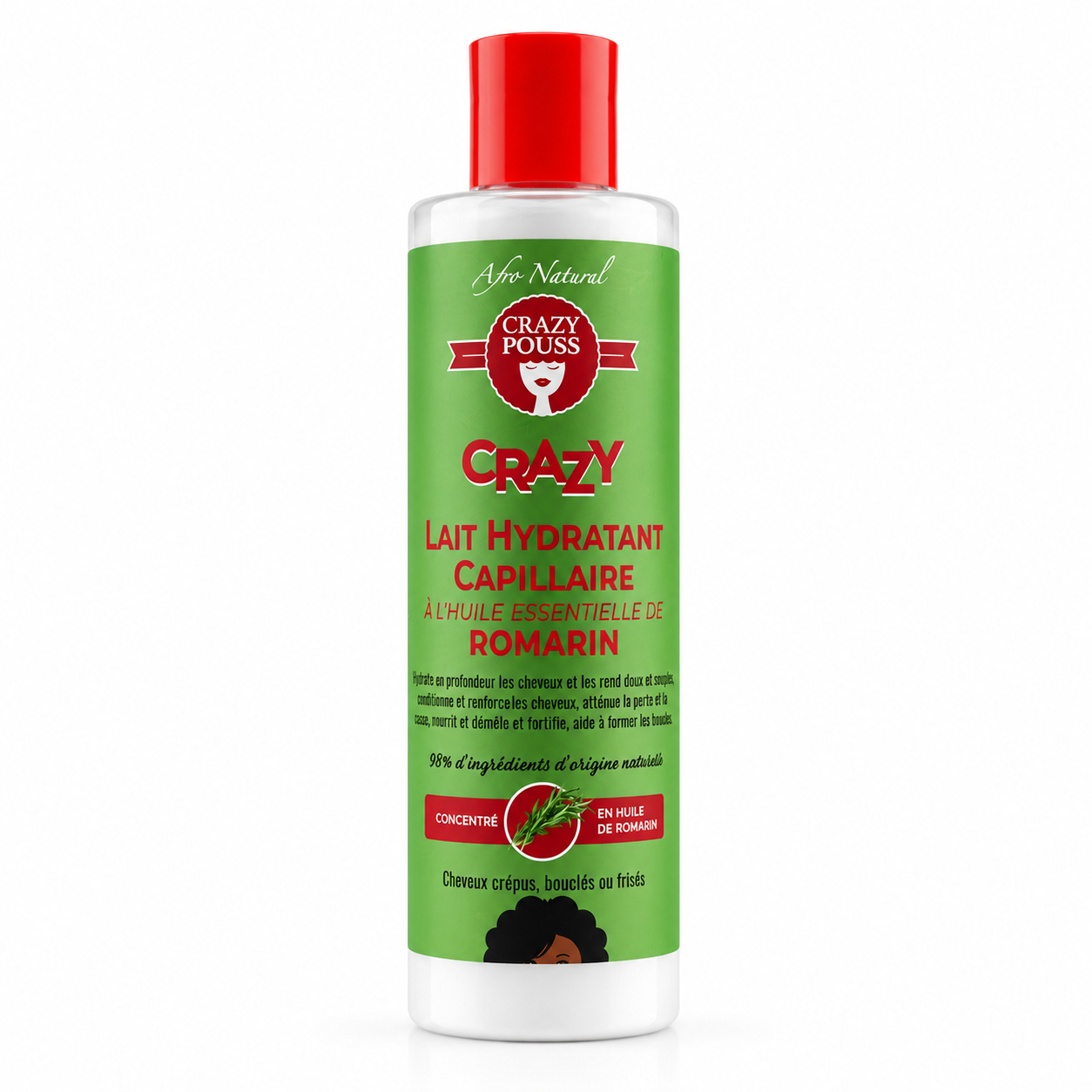 Lait Capillaire Romarin 250ml - CRAZY POUSS