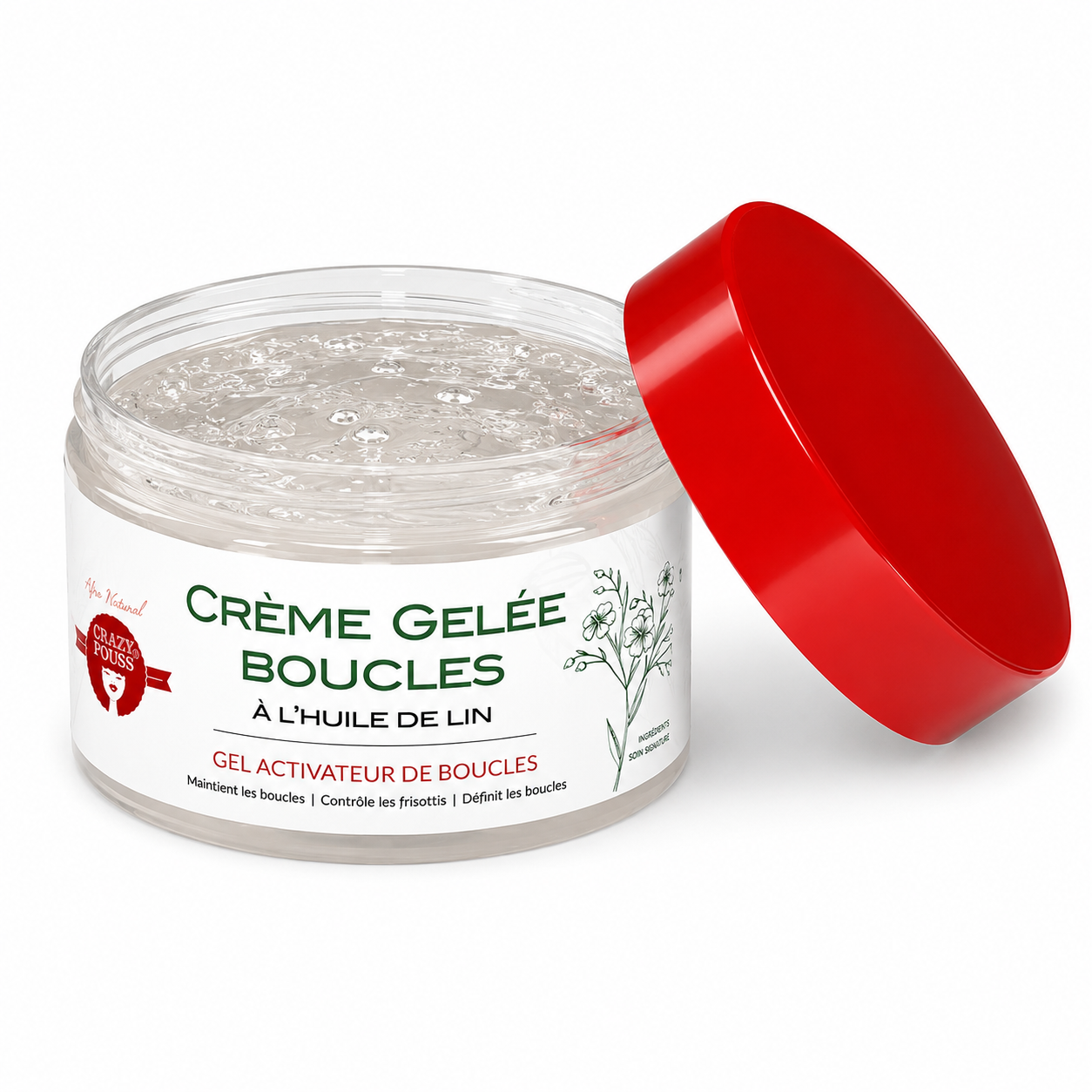 Crème Gelée Boucles à l’Huile de Lin 500ml - CRAZY POUSS