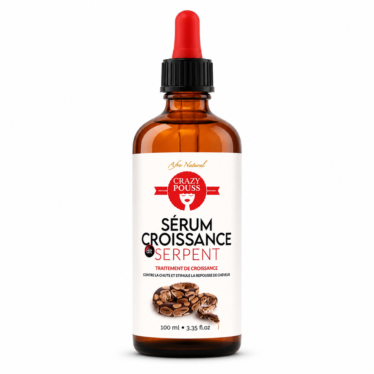 Serum Croissance à l’huile de Serpent 100ml - CRAZY POUSS