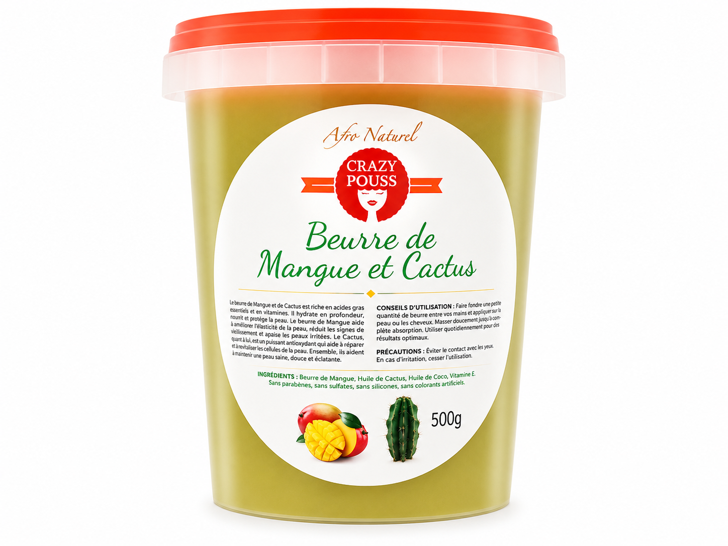 Beurre de Mangue & Cactus 500g - CRAZY POUSS