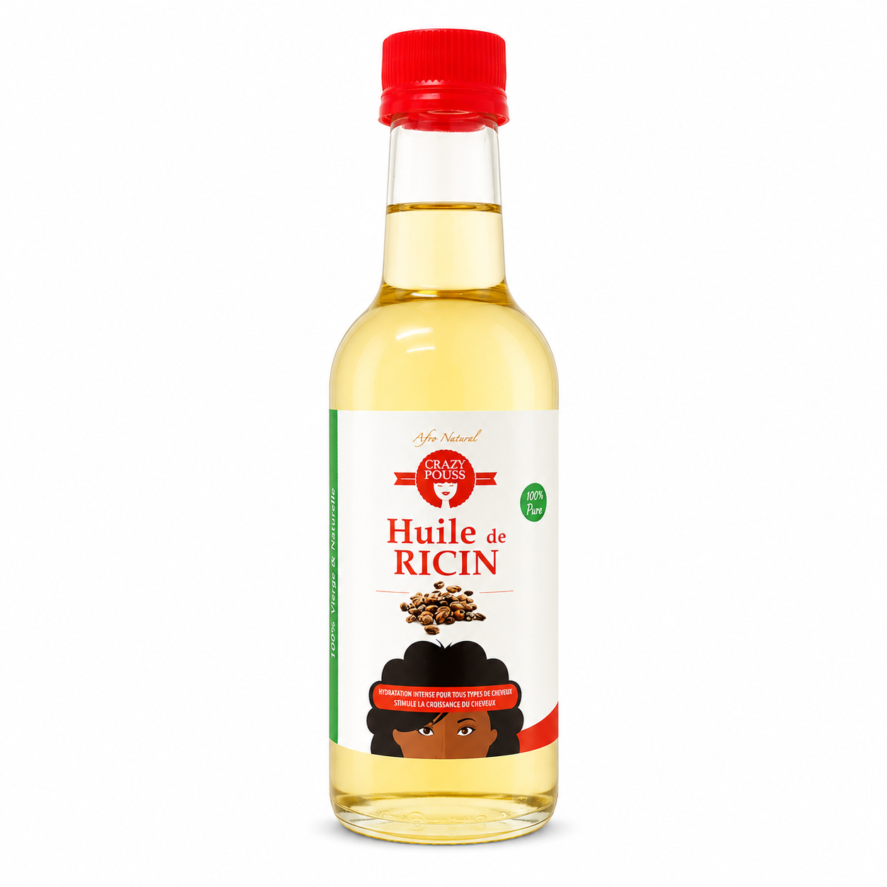 Huile de Ricin 100% Pure 250ml - CRAZY POUSS