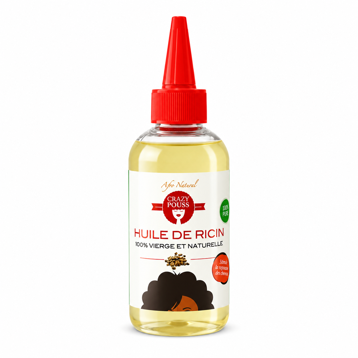 Huile de ricin 100% Pure et Vierge 150ml - CRAZY POUSS