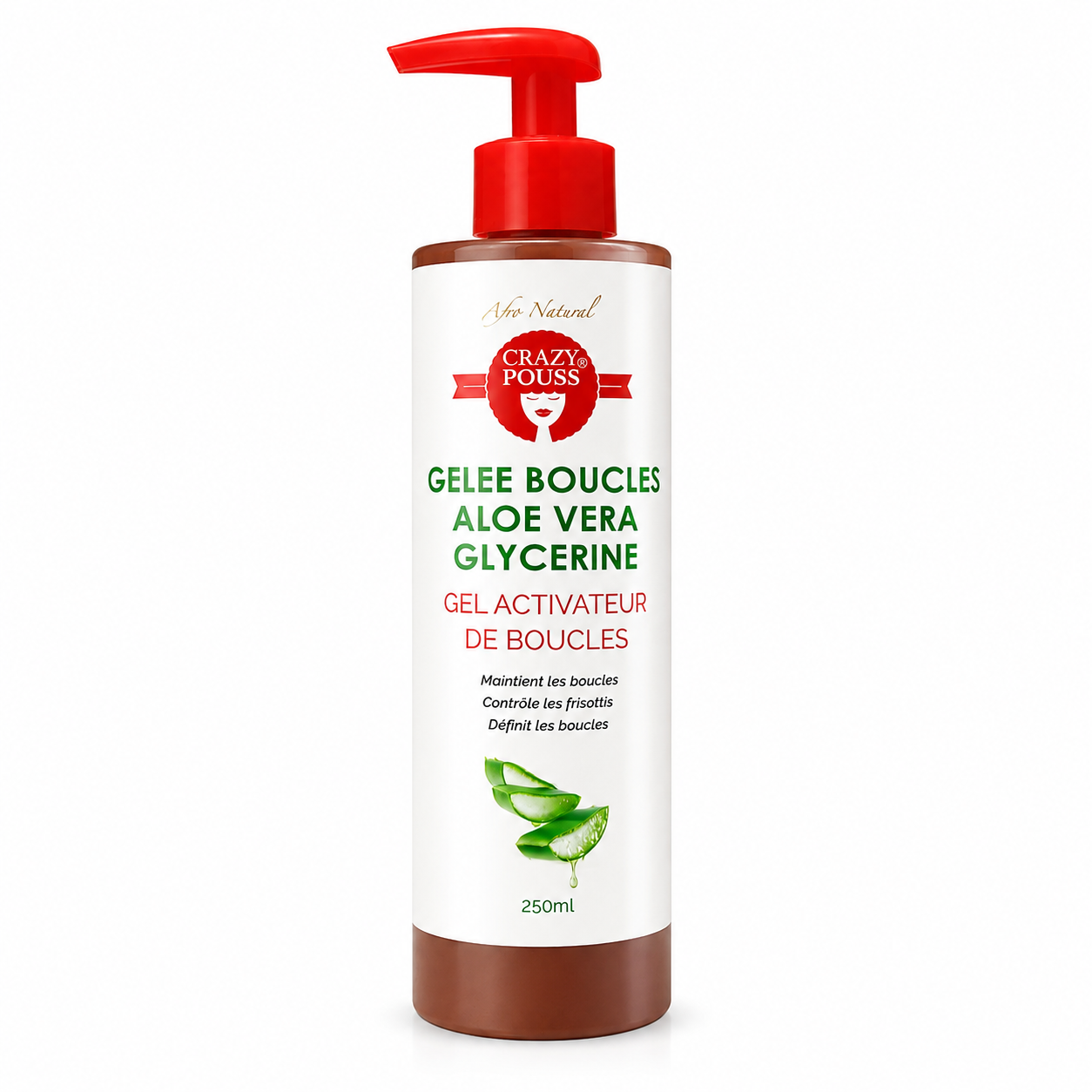 Gelée Activateur de Boucles à l’Aloe Vera 250mL - CRAZY POUSS