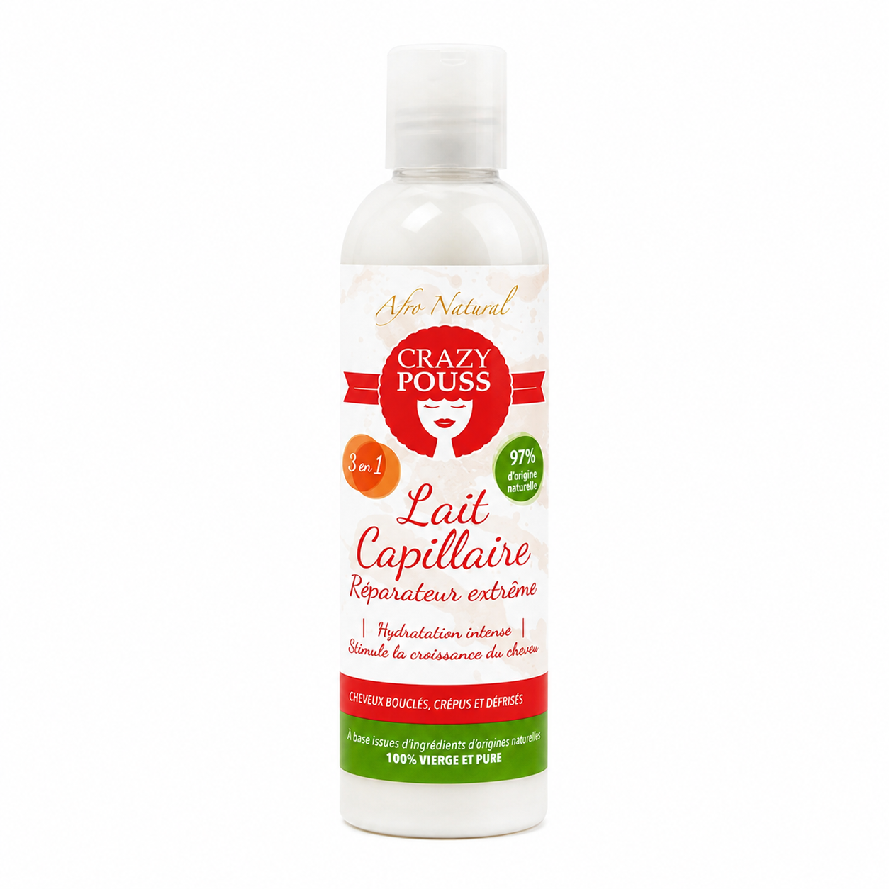 CRAZY POUSS – Lait capillaire repulpeur de boucles 4 en 1