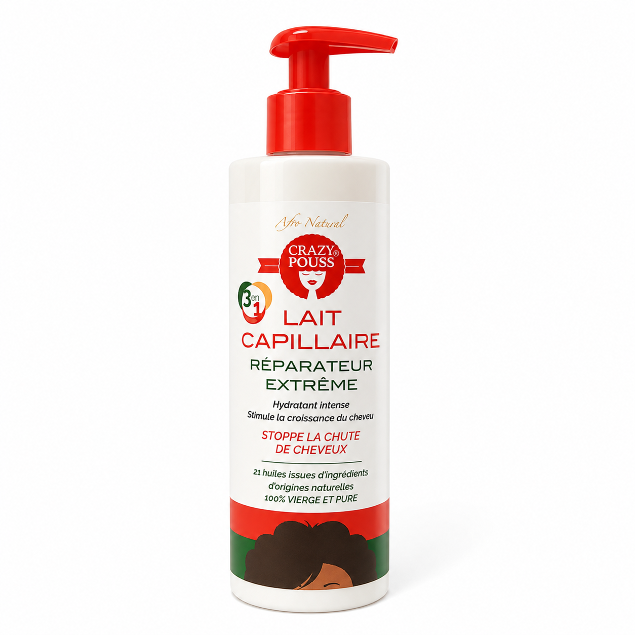 CRAZY POUSS – Lait capillaire réparateur extrême 3 en 1