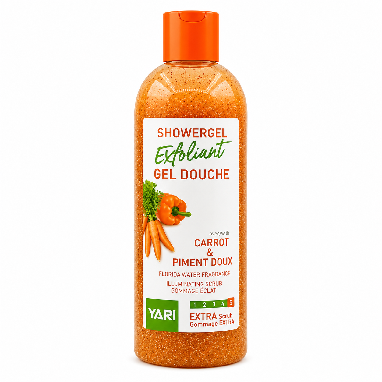 Gel Douche Gommage Carotte & Piment doux 1000ml - YARI