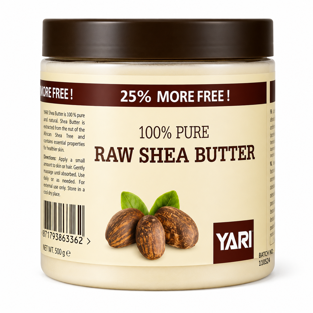 Beurre de Karite 100% PURE 500g - YARI