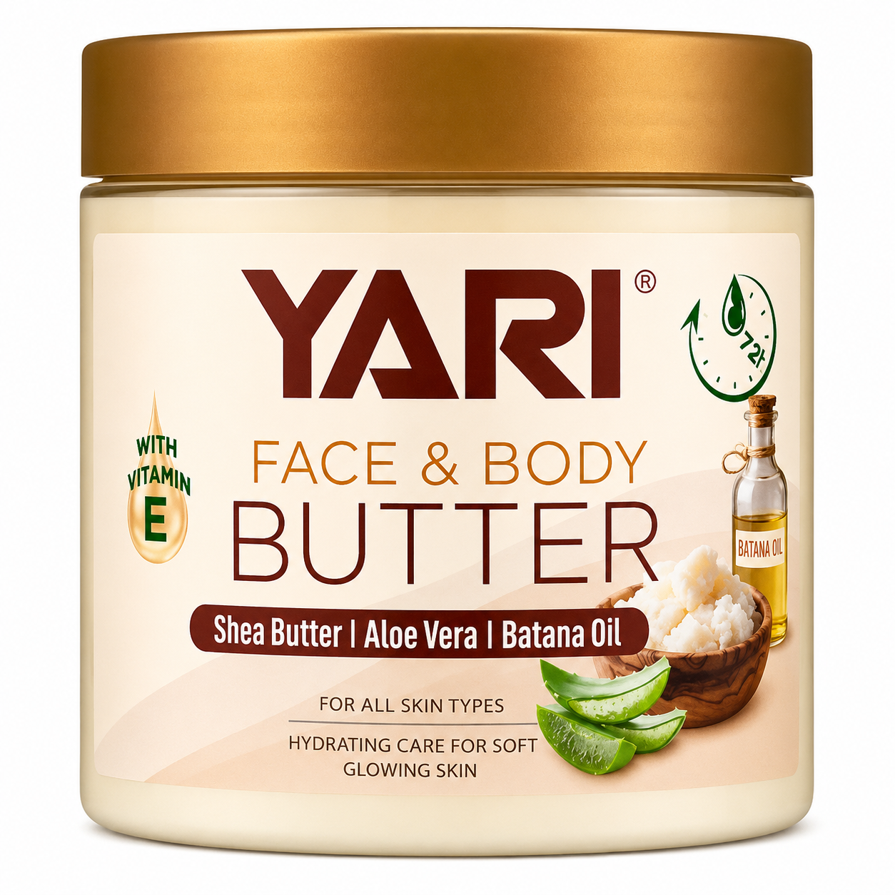 Beurre fondant VISAGE & CORPS Karité & BATANA 500ml - YARI