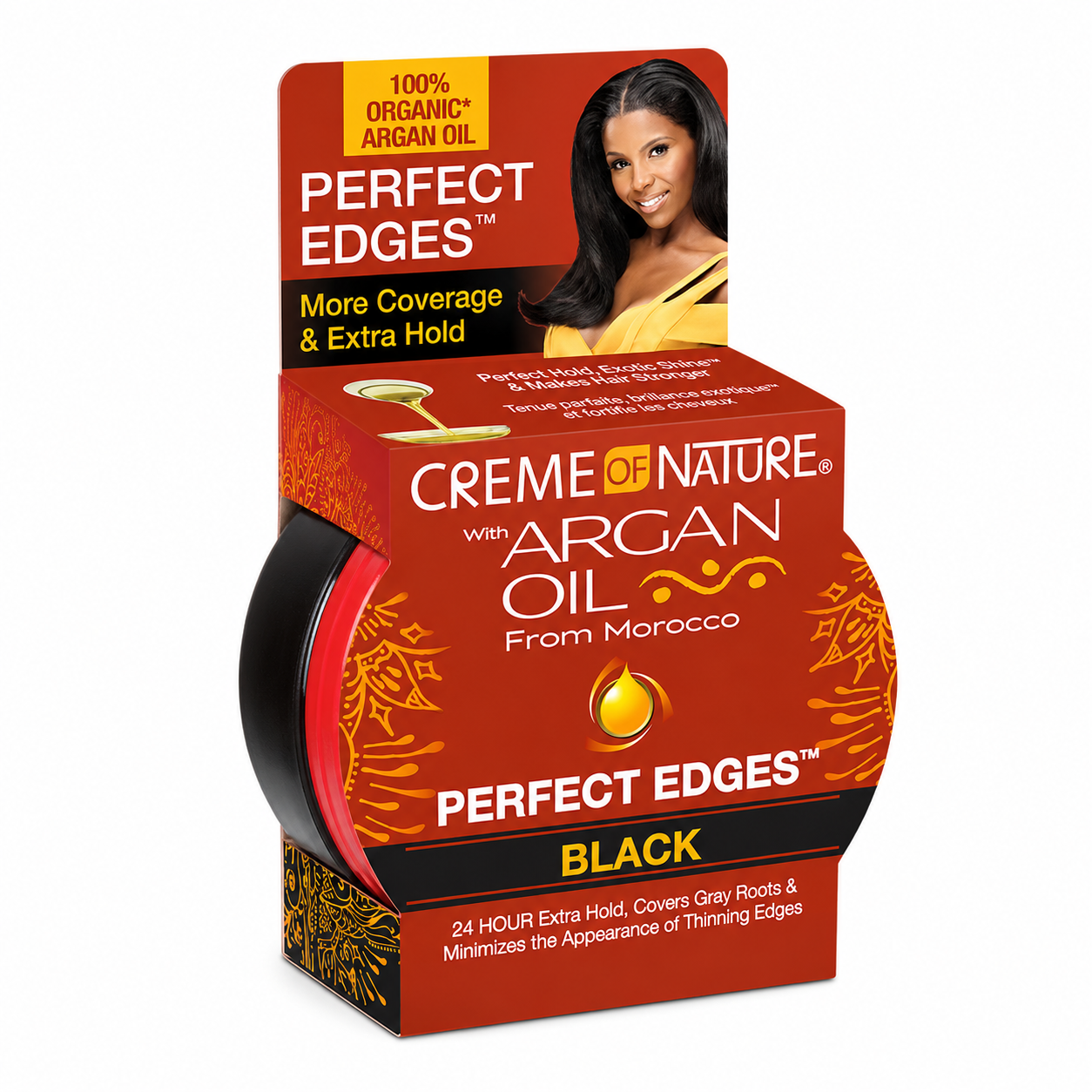 Cire Coiffante Colorante Perfect Edges Black 63,7g - CREME OF NATURE