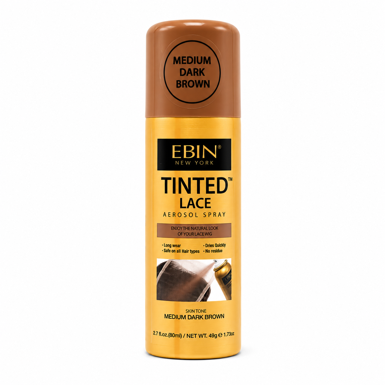 Spray Lace Teinte Medium Dark Brown - EBIN