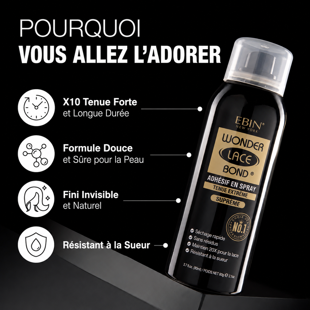 Spray Perruque Wonder Lace Bond Wig SUPREME 180ml - EBIN