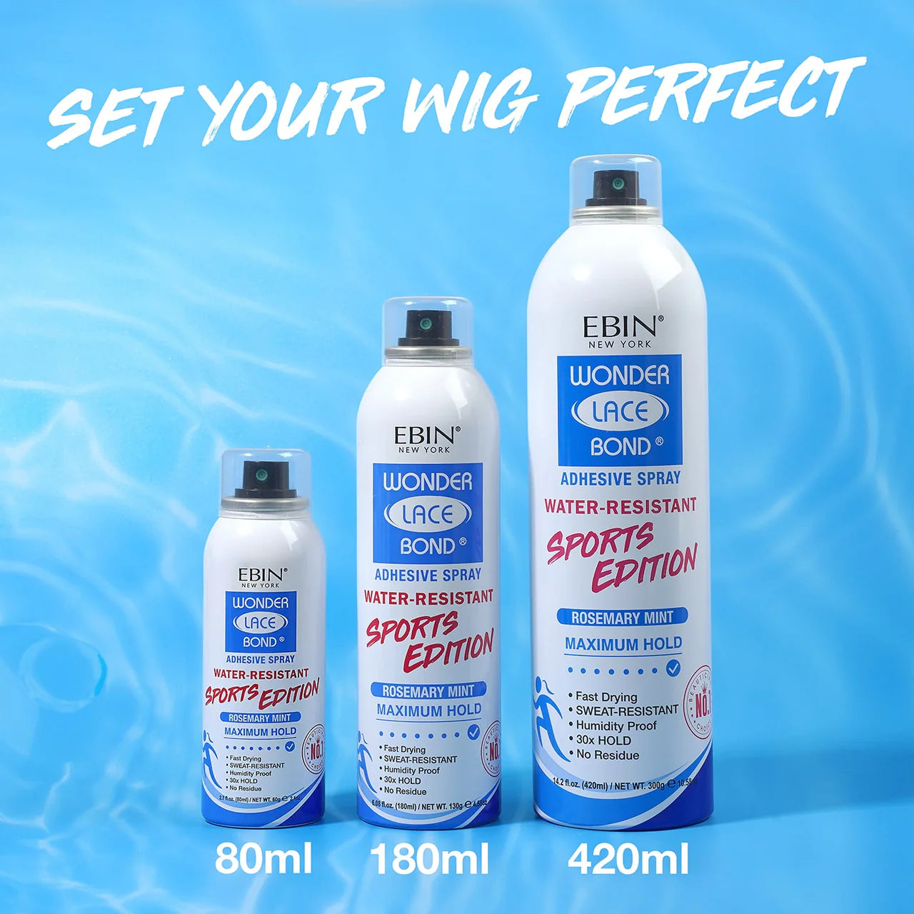 Wonder Lace Spray Perruque SPORT EDITION 180ml - EBIN