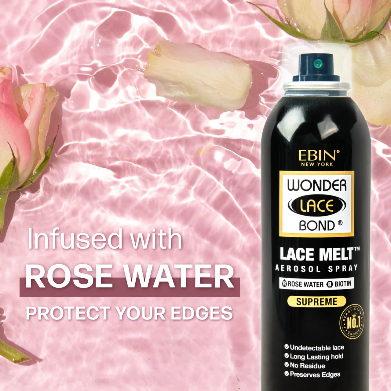 Lace Melt Spray SUPREME Rose Water 130g - EBIN