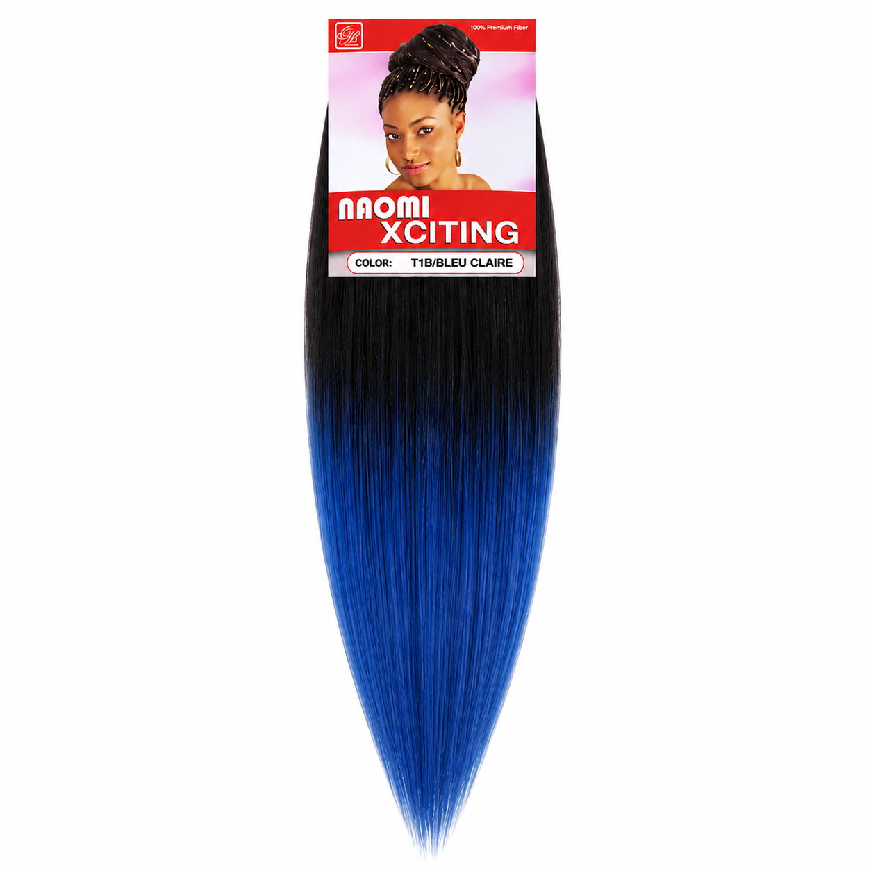 NAOMI -  Mèche Tiré Couleur T1B/BLEU CLAIRE