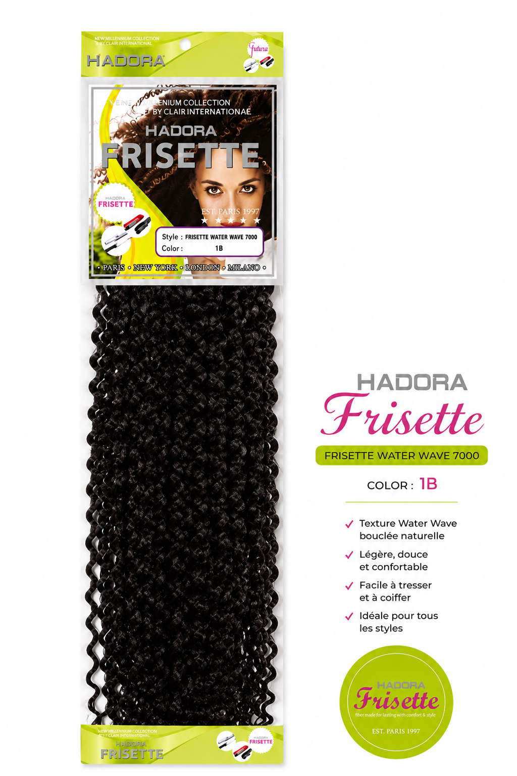 Frisette Water Wave 7000 Couleur 1B - HADORA