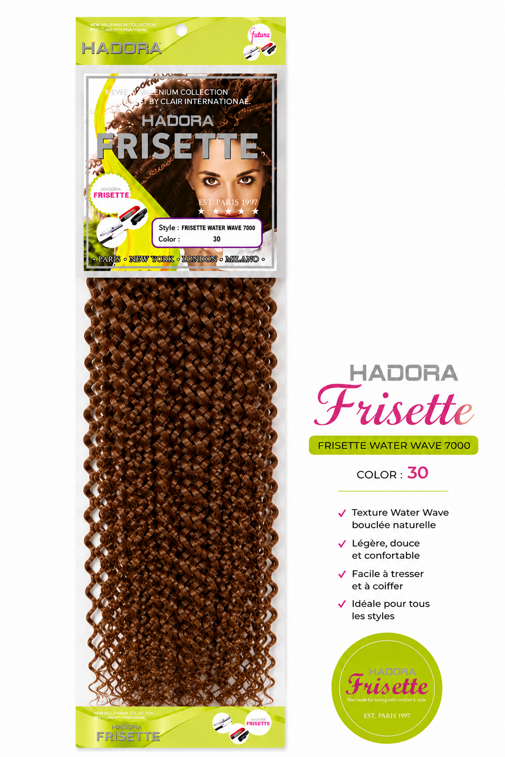 Frisette Water Wave 7000 Couleur 30 - HADORA