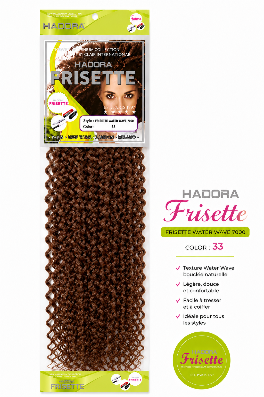 Frisette Water Wave 7000 Couleur 33 - HADORA