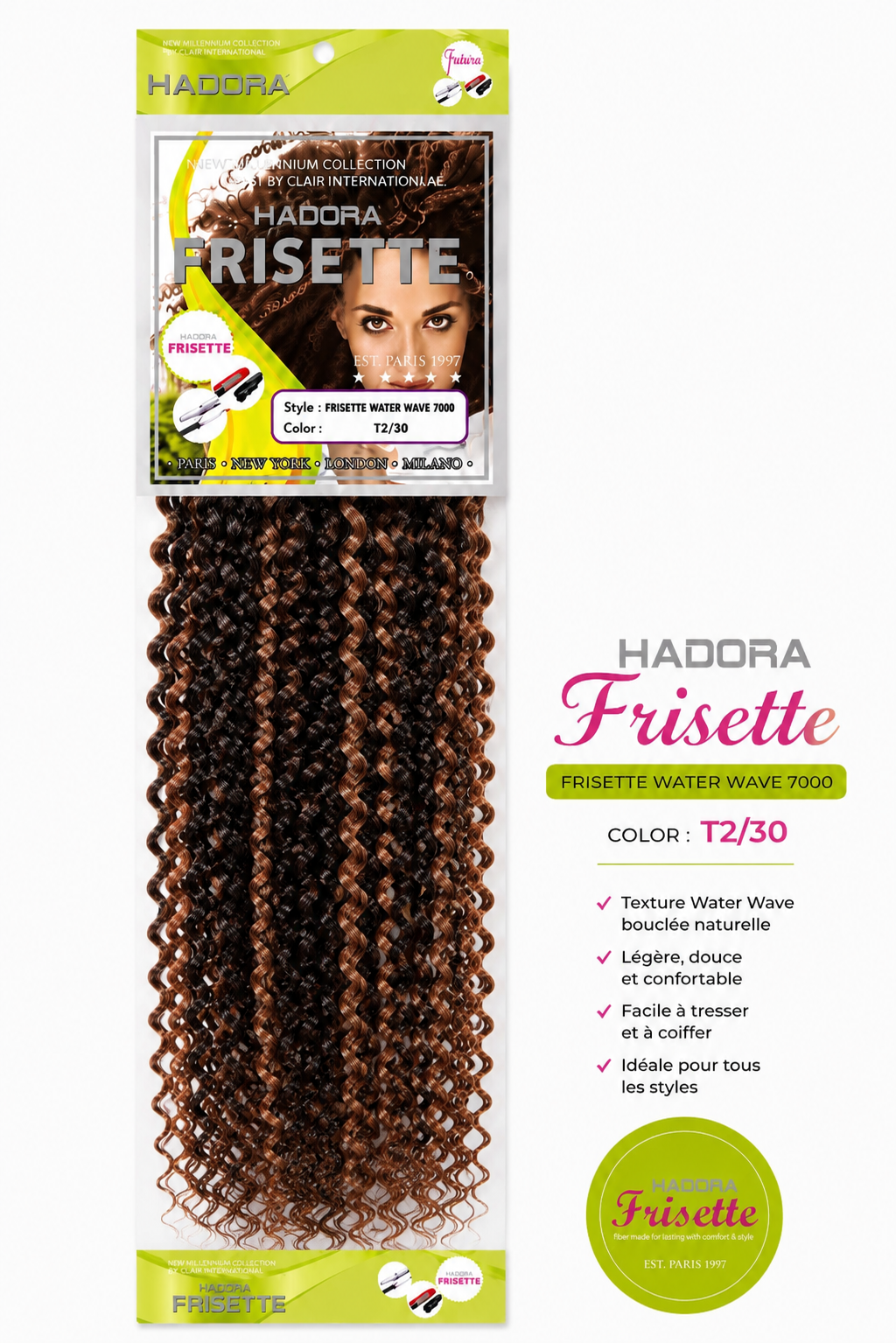 Frisette Water Wave 7000 Couleur T2/30 - HADORA