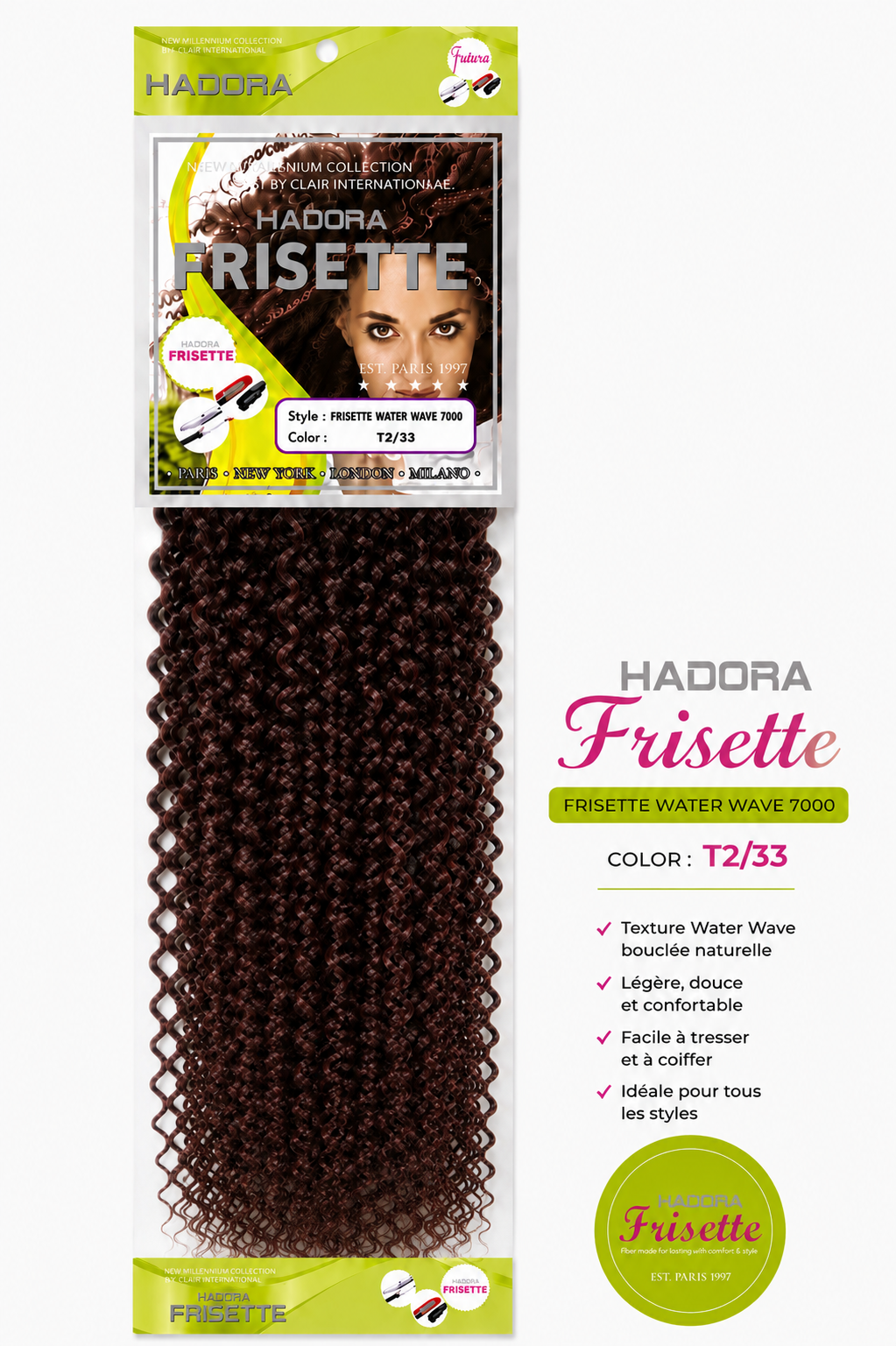 Frisette Water Wave 7000 Couleur T2/33 - HADORA