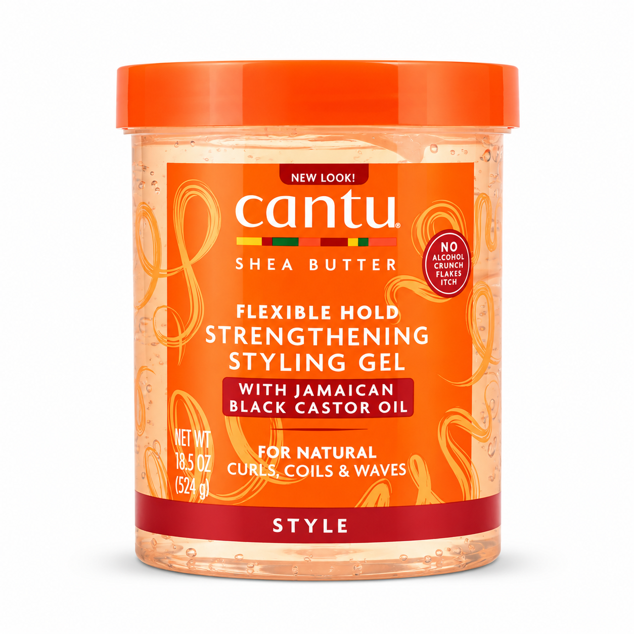 Gel Coiffant à l'Huile de Ricin Noire 524g - CANTU