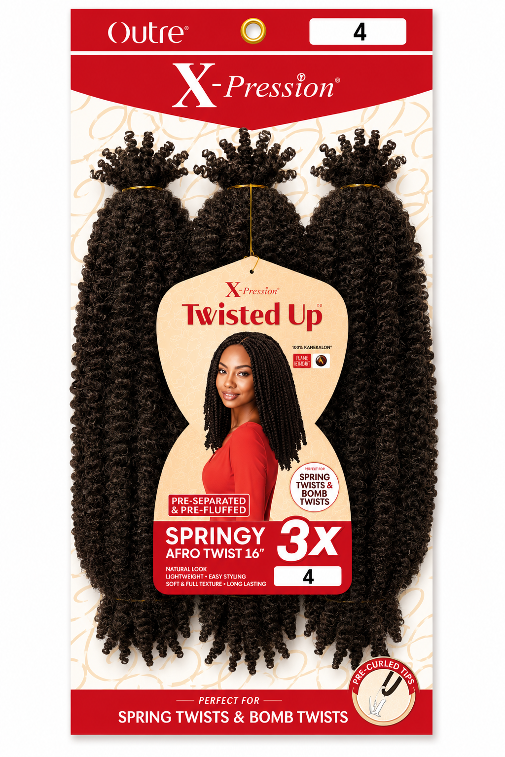 Springy Afro Twist 16 pouces Couleur 4 - XPRESSION