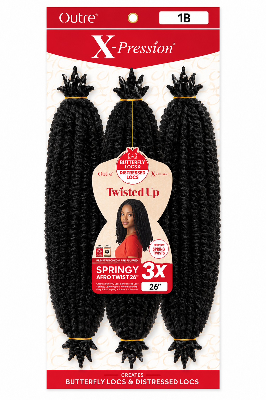 Springy Afro Twist 24 pouces Couleur 1B - XPRESSION