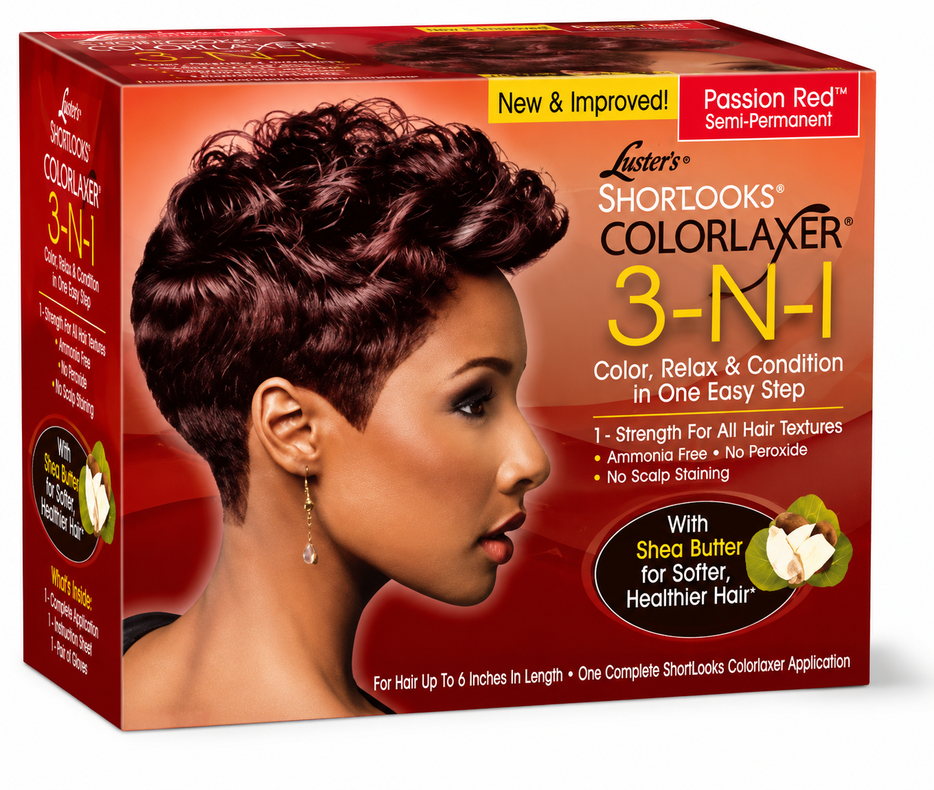LUSTER’S – SHOTLOOKS – COLORLAXER 3-IN-3 PASSION RED