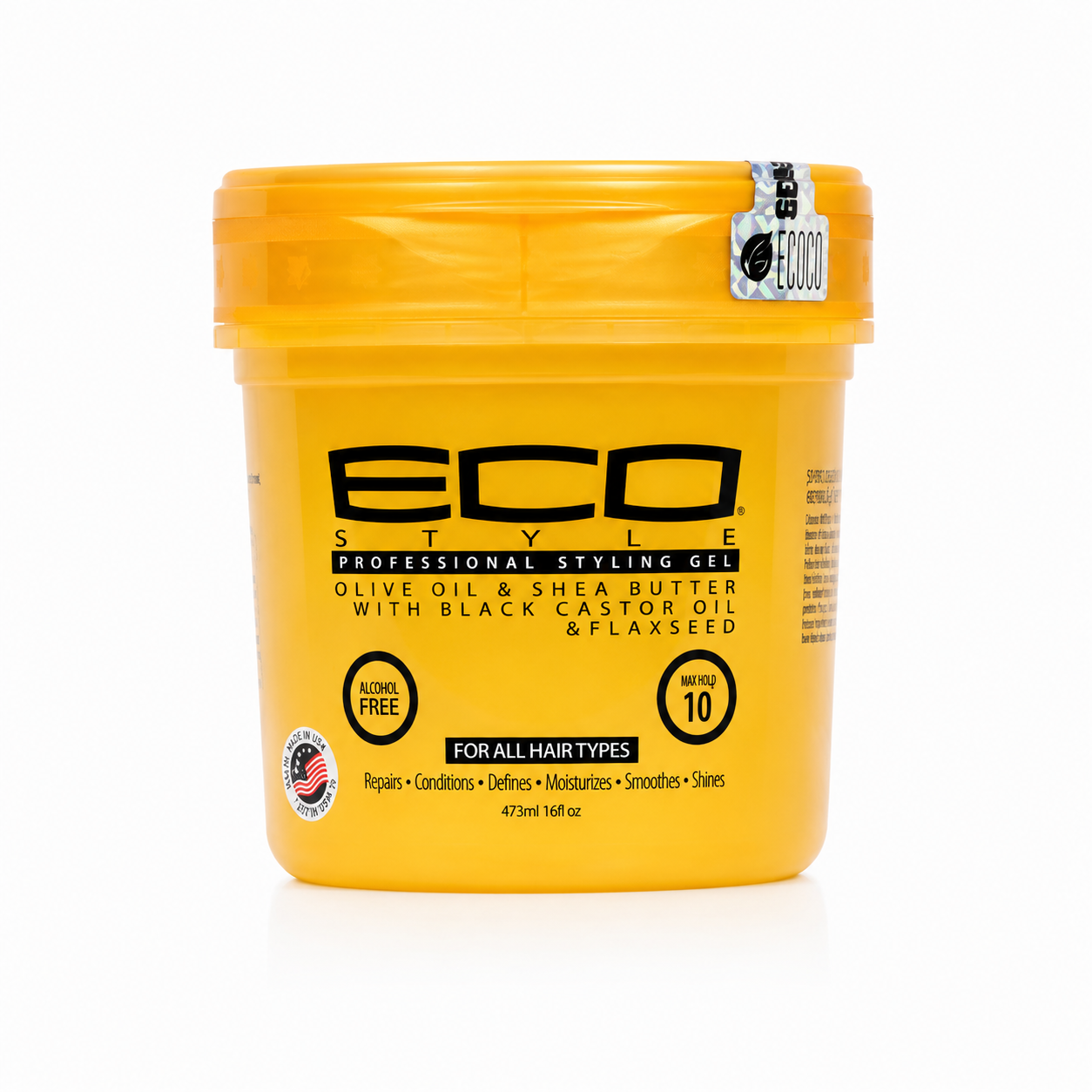 Gel OLIVE OIL & SHEA BUTTER & BLACK CASTOR OIL & FLAXSEED OIL 473ml - ECO STYLER