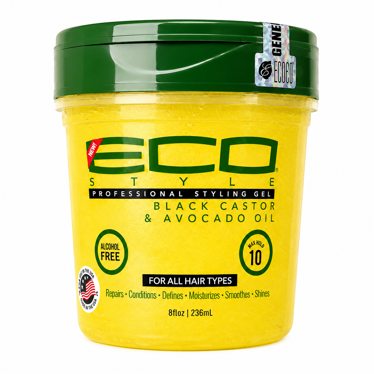 Gel à l’Huile de Ricin et Avocat 236ml - ECO STYLER