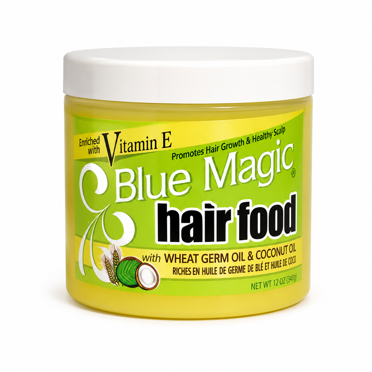 Pommade Hair Food au Germe de Blé & Coco 340g - BLUE MAGIC
