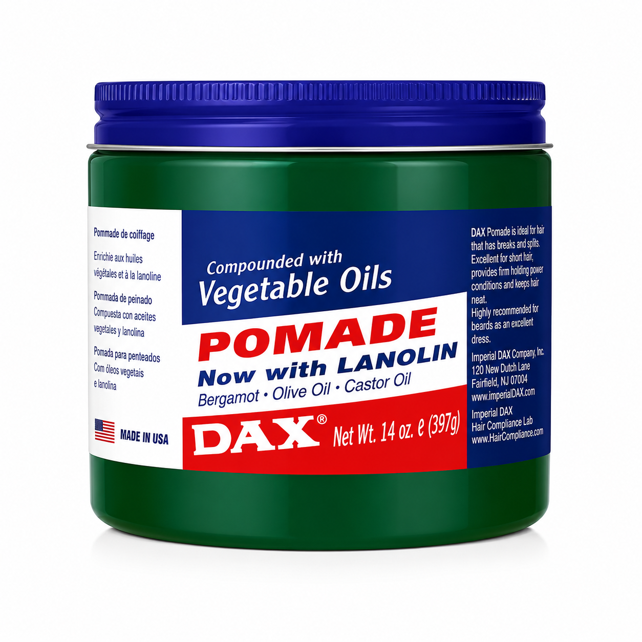 Pommade Coiffante Vert 397g - DAX