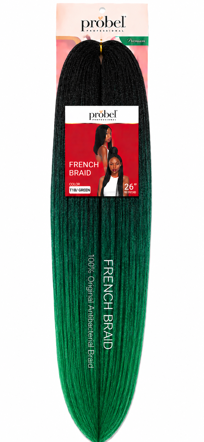 French Braid 26" Couleur T1B/Green - PROBEL