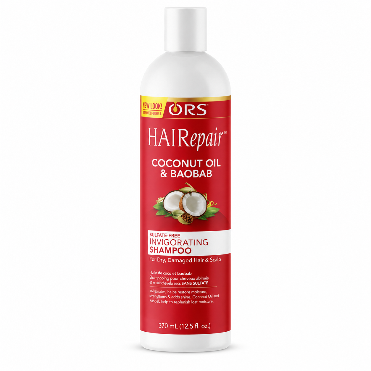 Shampoing Invigorating à l'Huile de Coco & Baobab 370ml - ORS