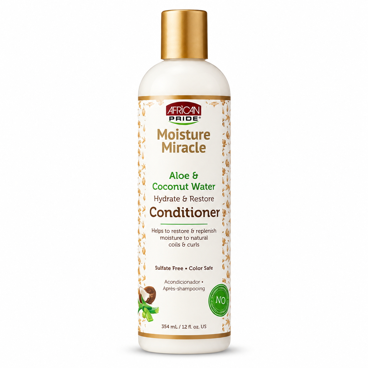 Après Shampoing Aloe et Coco MOISTURE MIRACLE 354ml - AFRICAN PRIDE
