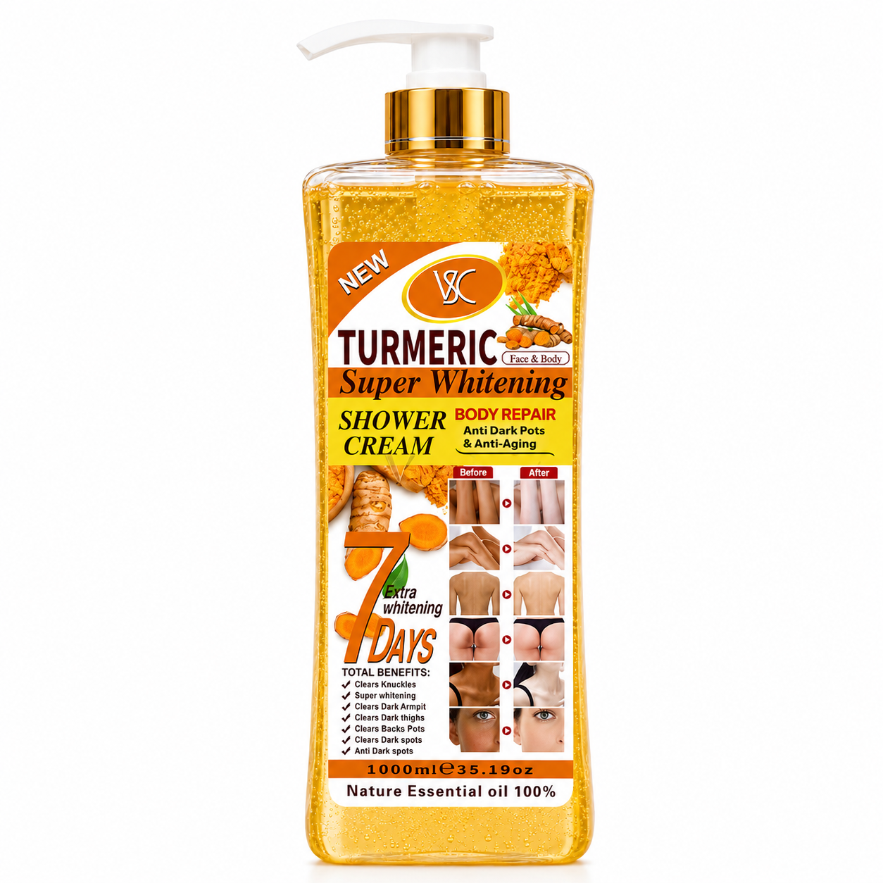 Gel Douche Curcuma 1000ml - VEET GOLD