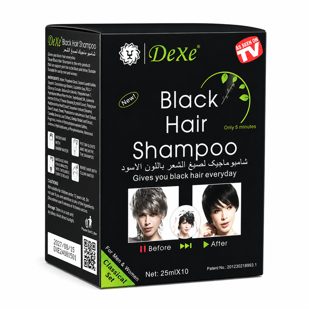 Shampoing Colorant Noir en Sachat x10 25ml - DEXE