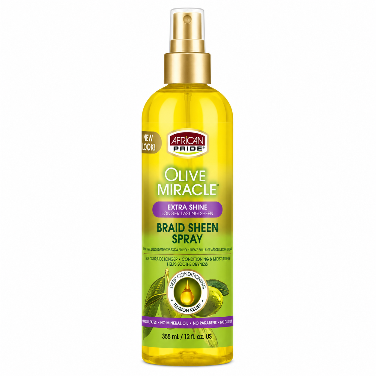 Brillantine Braid Sheen Spray - AFRICAN PRIDE