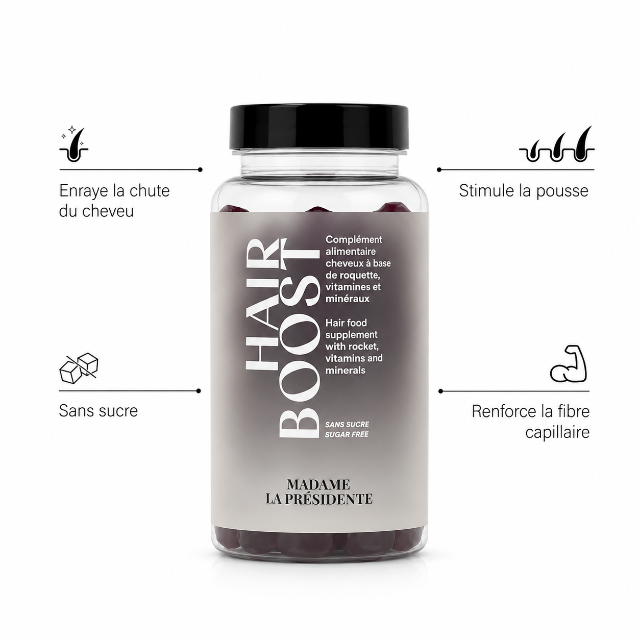 Hairboost Gummies Cheveux - MADAME LA PRESIDENTE