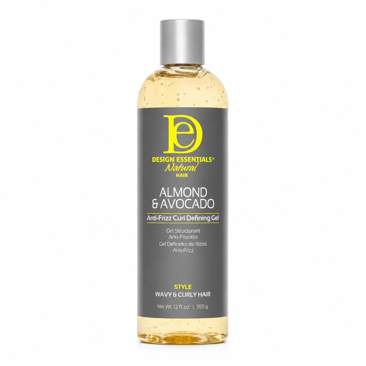 Anti-Frizz Curl Defining Gel à l'Amande Douce & Avocat 345g - DESIGN ESSENTIALS