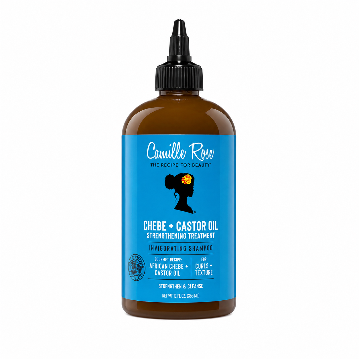 Shampoing au Chébé et Ricin Noire 355ml - CAMILLE ROSE