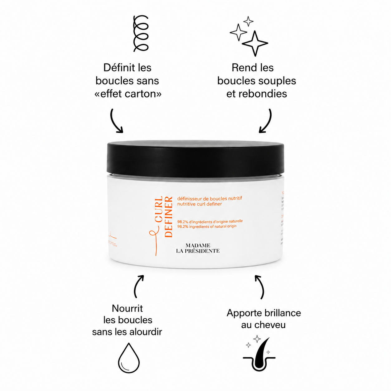 Activateur de Boucles Curl Definer 250ml - MADAME LA PRESIDENTE