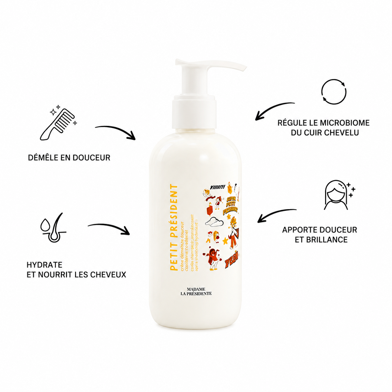 Apres Shampoing PETIT PRESIDENT 200ml - MADAME LA PRESIDENTE