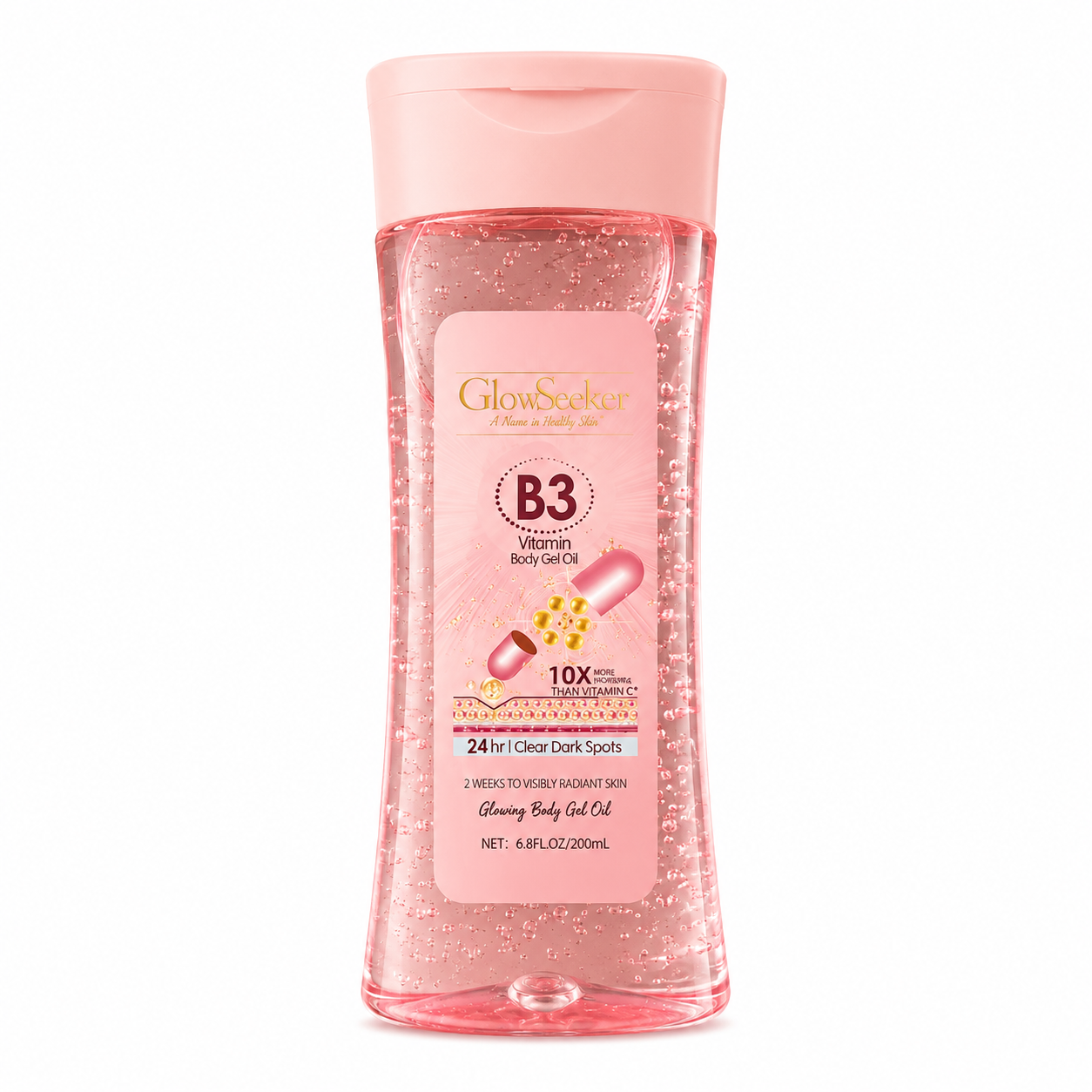 Huile Gel Corporel Vitamine B3 200ml – GLOWSEEKER | Éclat & Hydratation Unifiante